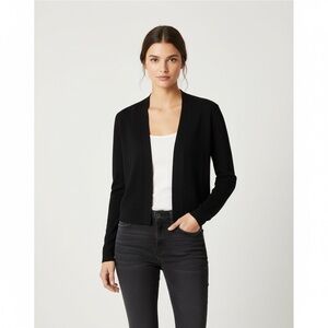 Reitman's Cropped Ribbed Open Cardigan, Size Medium NWT